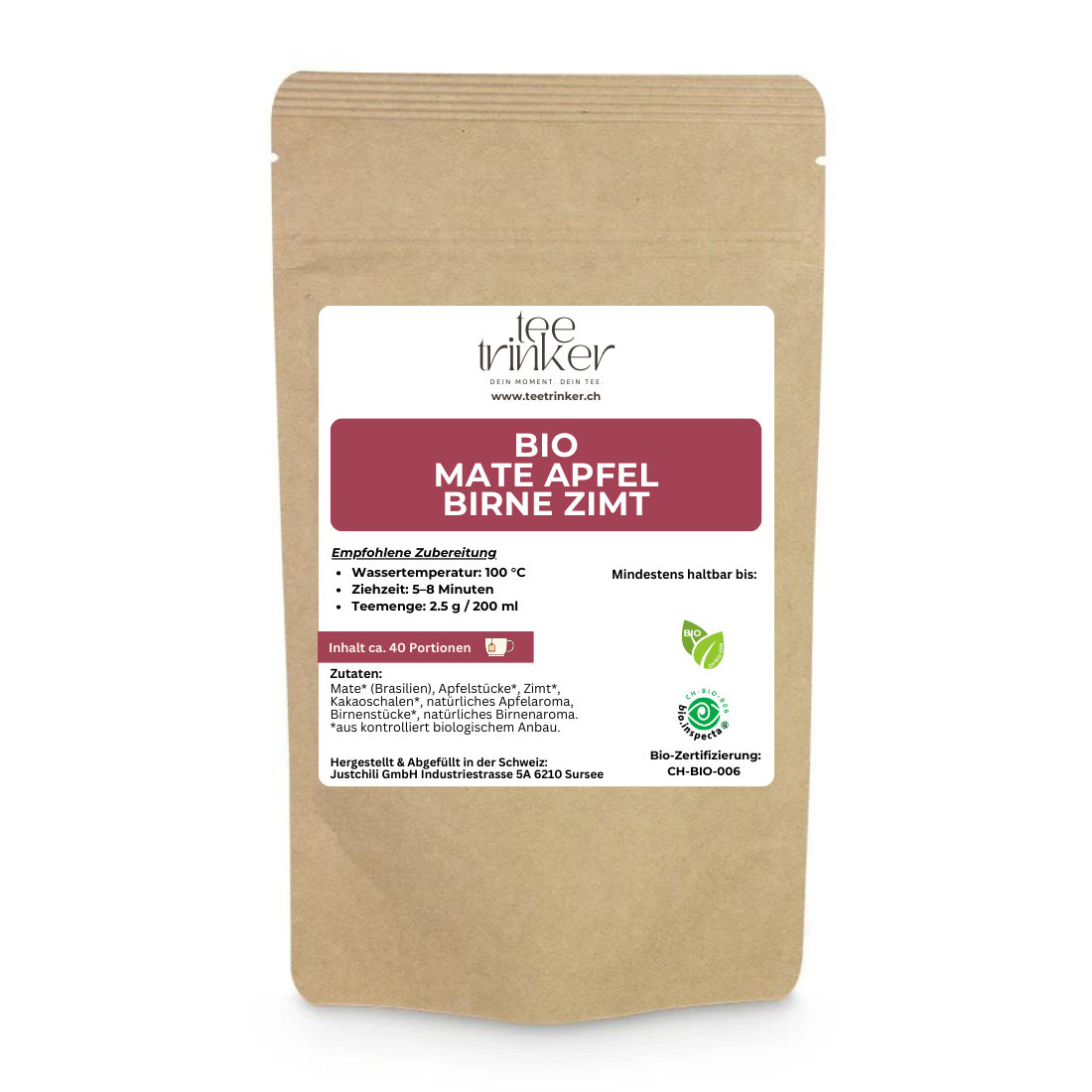 BIO Mate Apfel Birne Zimt